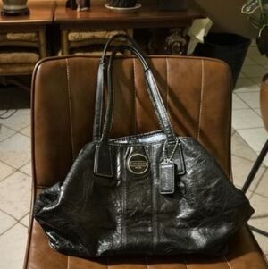Vintage Coach Kiss Lock Shoulder Bag